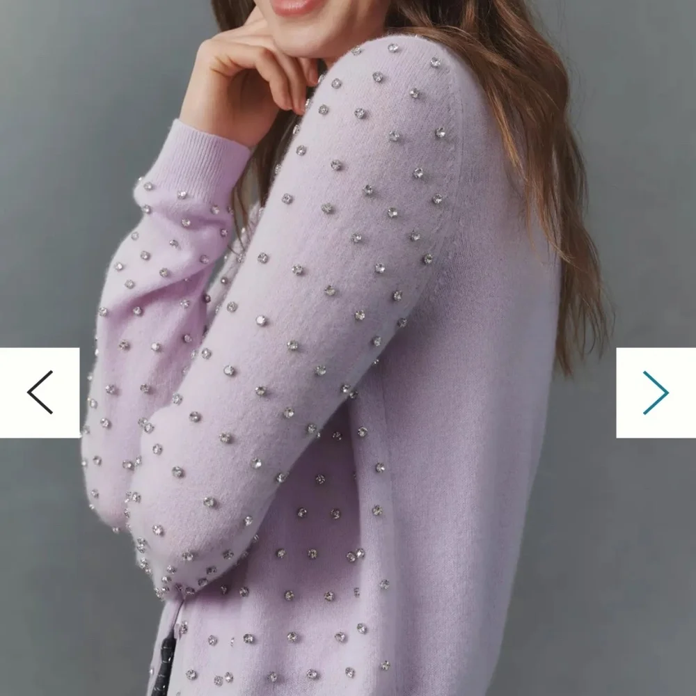 Juliet Cashmere Sweater by Anthropologie, lilac ice - purple - Picture 2 of 5